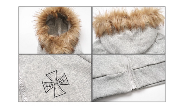 Women's Detachable Collar Hooded Cardigan-Splashis, alternate view 3