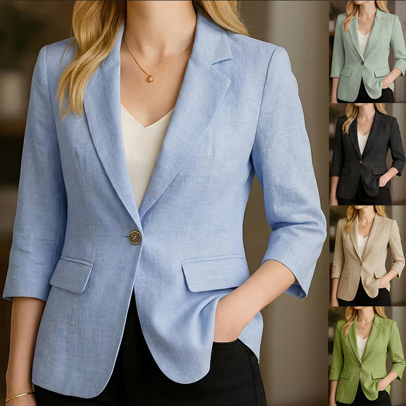 Elegant casual blazer, front view