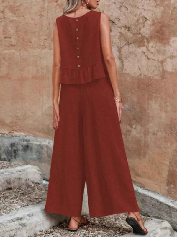2026 Feminine Two-Piece Ruffle Set-Two-Piece Set-Splashis-Splashis