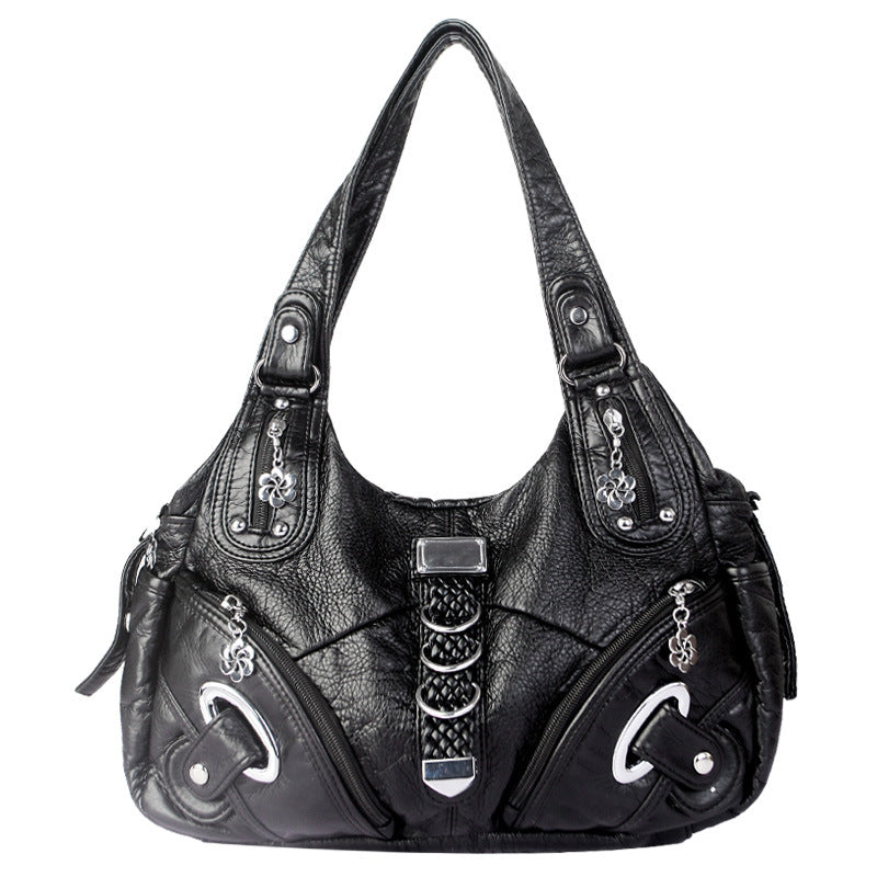 Stitched PU Crossbody Bag, side product view