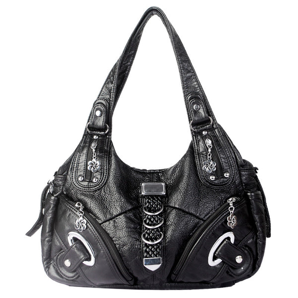 Stitched PU Crossbody Bag, side product view