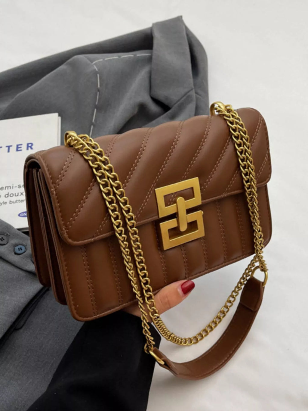 Quilted flap chain shoulder bag — additional view 2