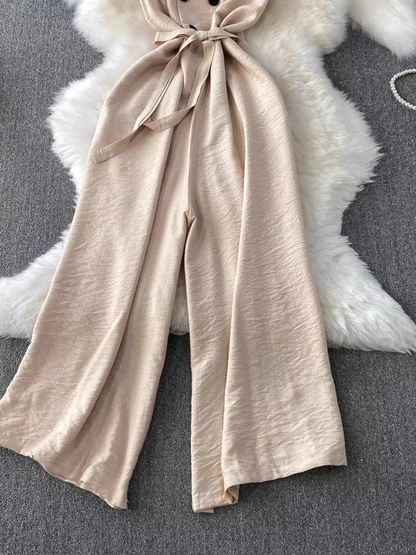 Chic Sleeveless Wide Leg Jumpsuit 副图