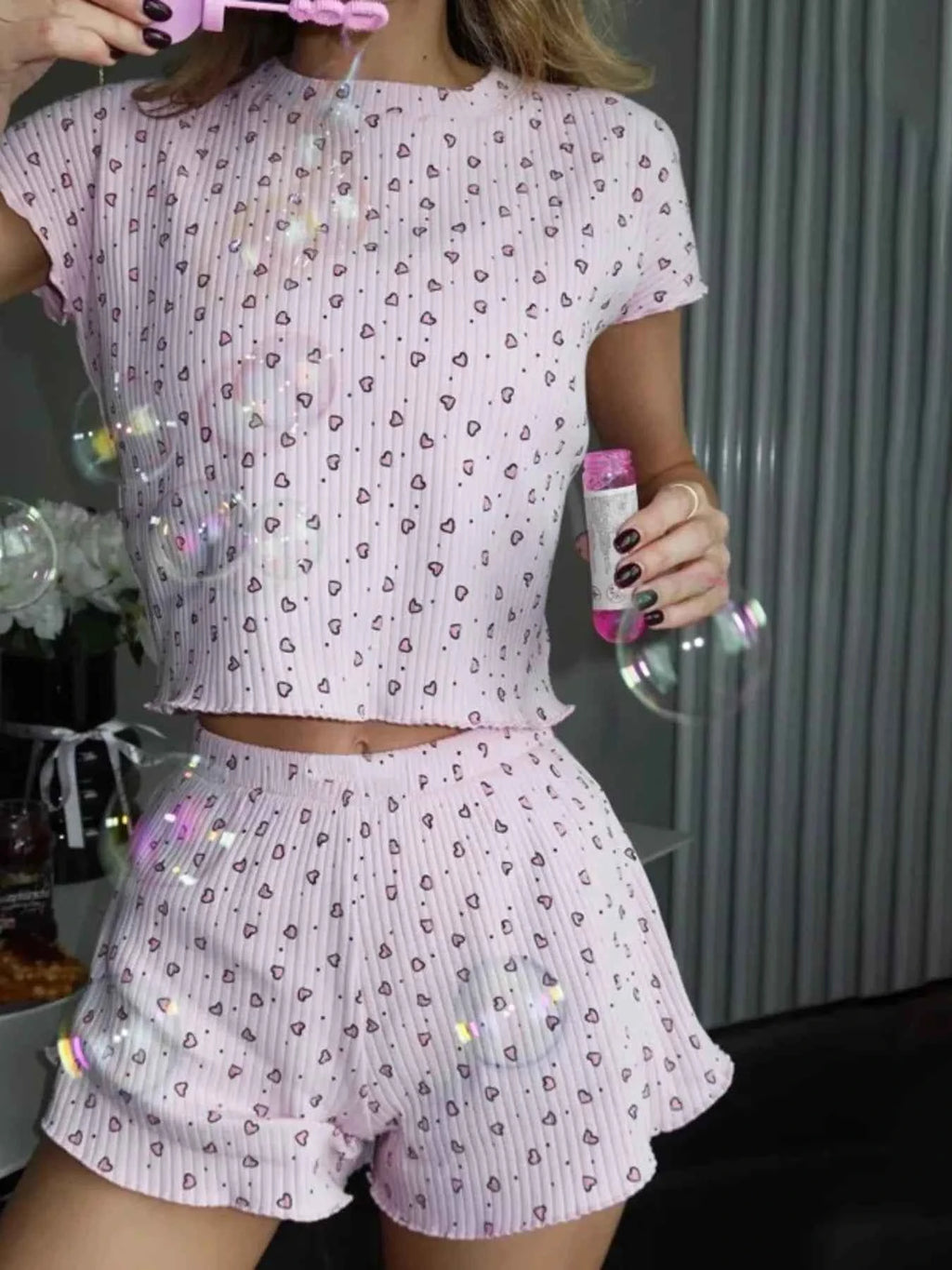 Heart print lounge set — additional view 4