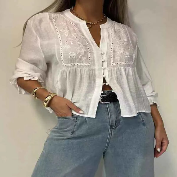 Embroidered detail shirt — primary view