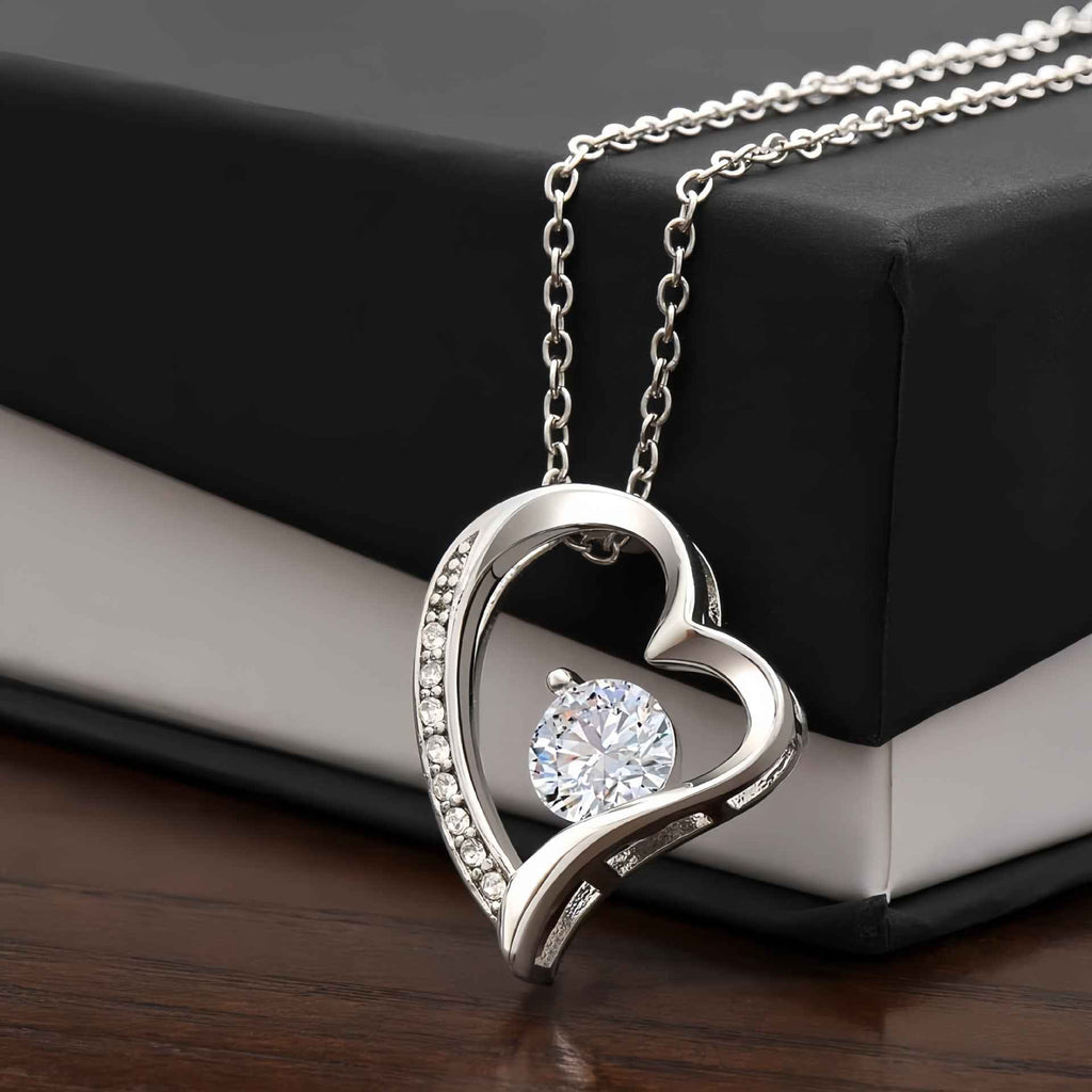 Heart shape zirconia necklace — additional view 2