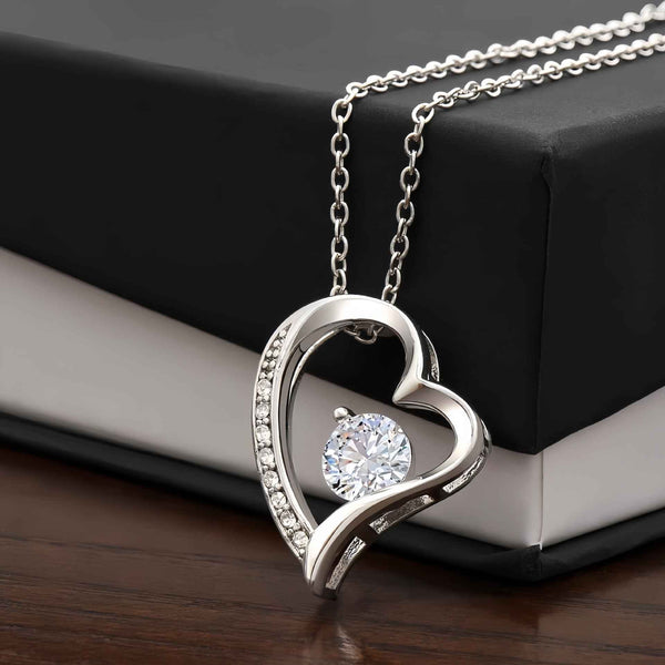 Heart shape zirconia necklace — additional view 2