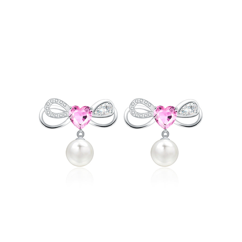 Product detail photo of 925 Silver Bow Heart Jewelry, 925 silver bow heart jewelry