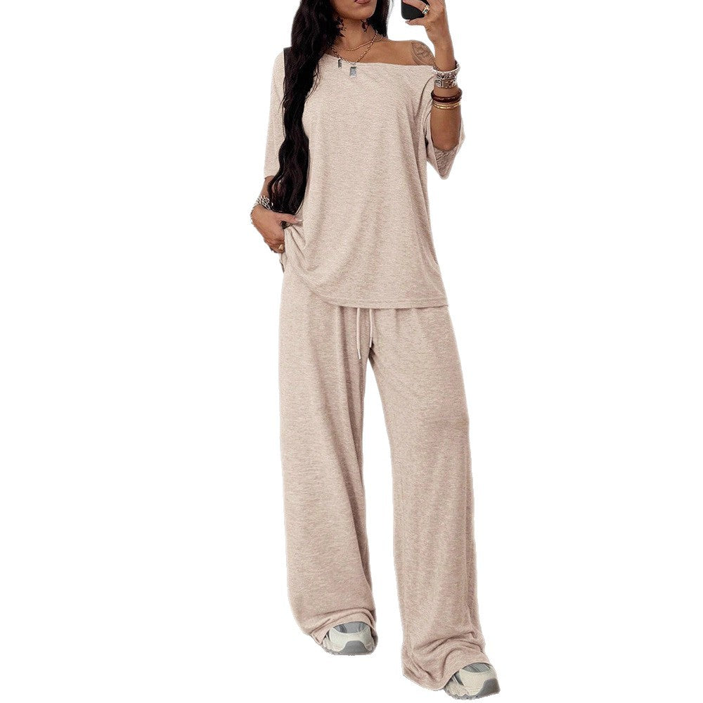 Casual two-piece blouse and trousers outfit view 9