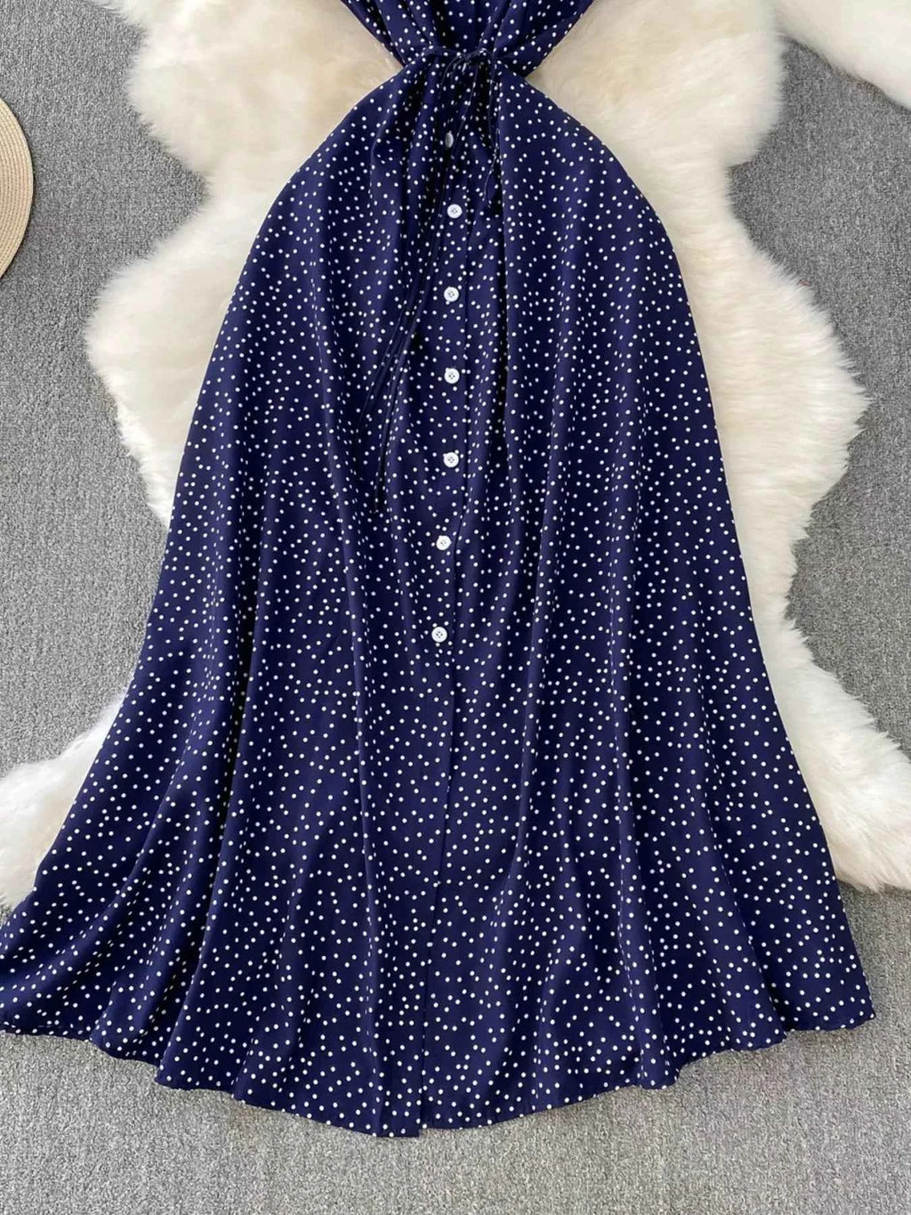 Vintage-Inspired Polka Dot Dress-Casual Dresses-Splashis-Splashis