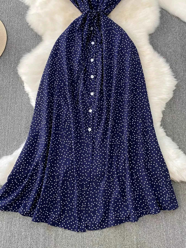 Vintage-Inspired Polka Dot Dress-Casual Dresses-Splashis-Splashis