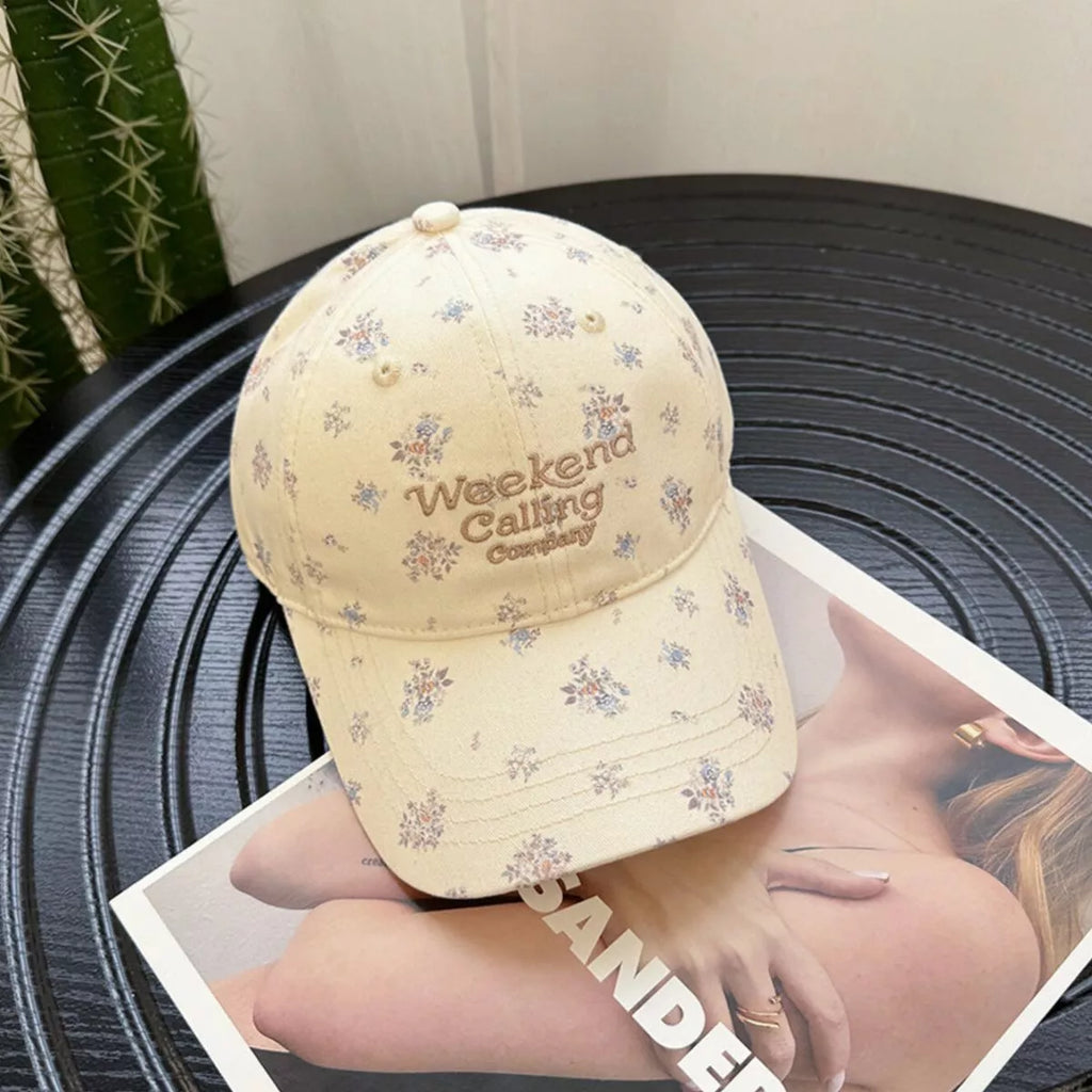 Floral print baseball cap — primary view