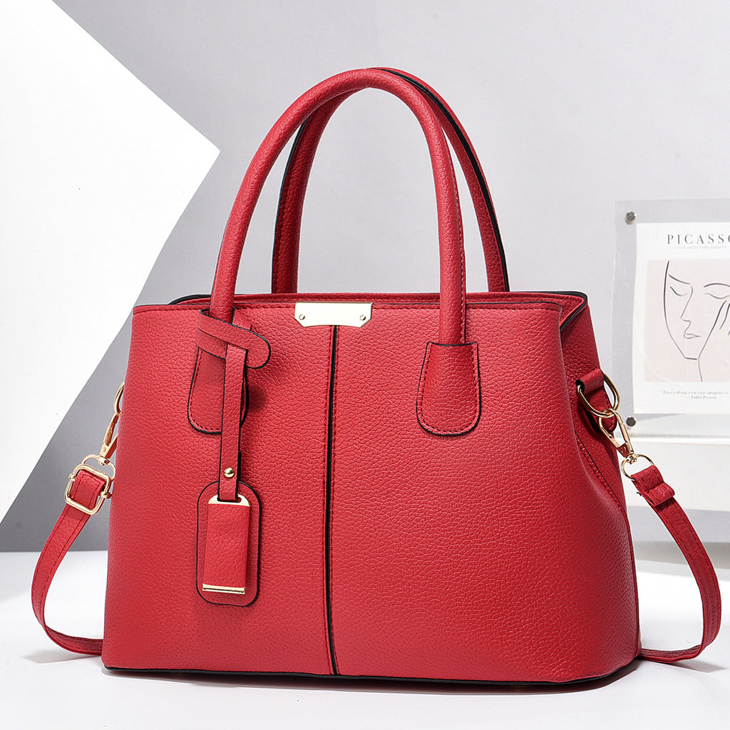 Women's PU Leather Square Tote Bag with Crossbody Strap, product view 15