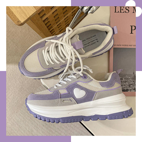 Women's Mesh Lace-Up Running Shoes-Splashis, alternate view 3