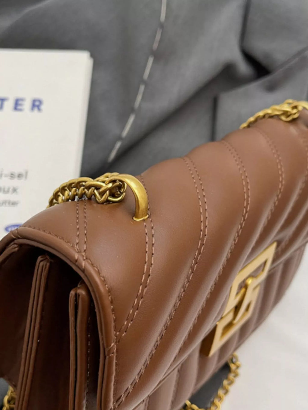 Quilted flap chain shoulder bag — additional view 7