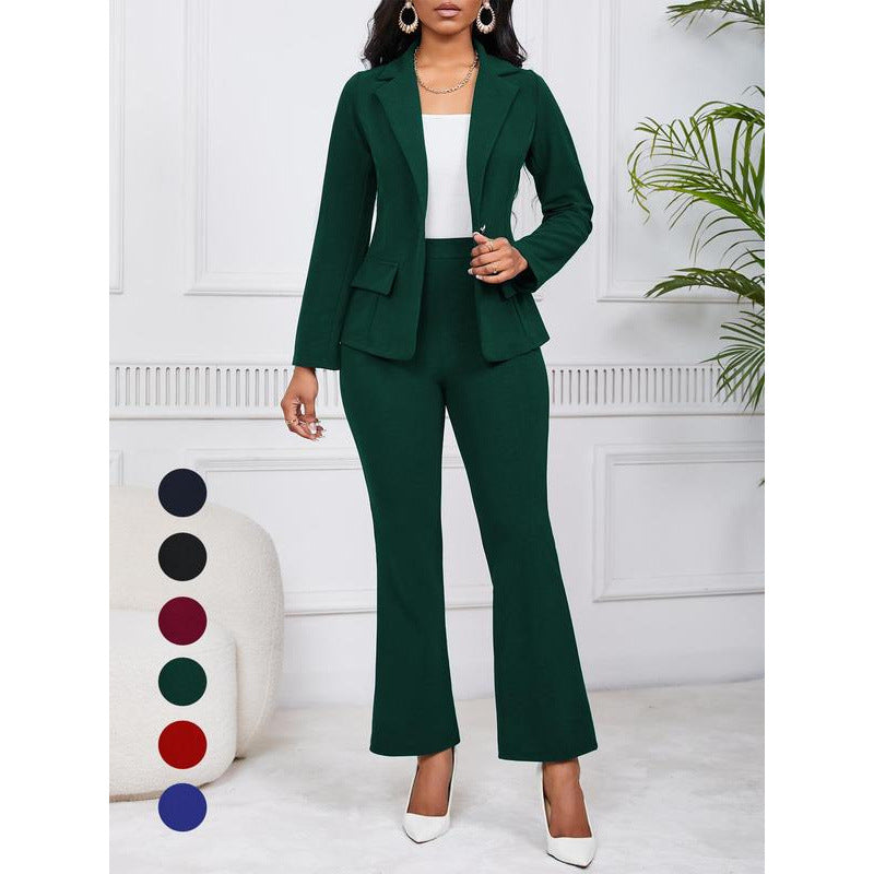 Women's Solid-Color Blazer & Pants Set — product image 6