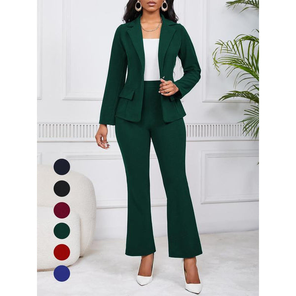 Women's Solid-Color Blazer & Pants Set — product image 6