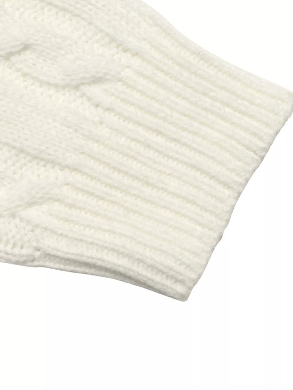 Cable Knit Long Sleeve Sweater view 9