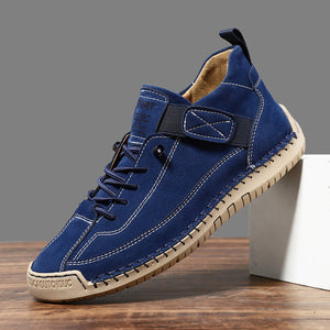 Dark Blue casual round-toe ankle boots