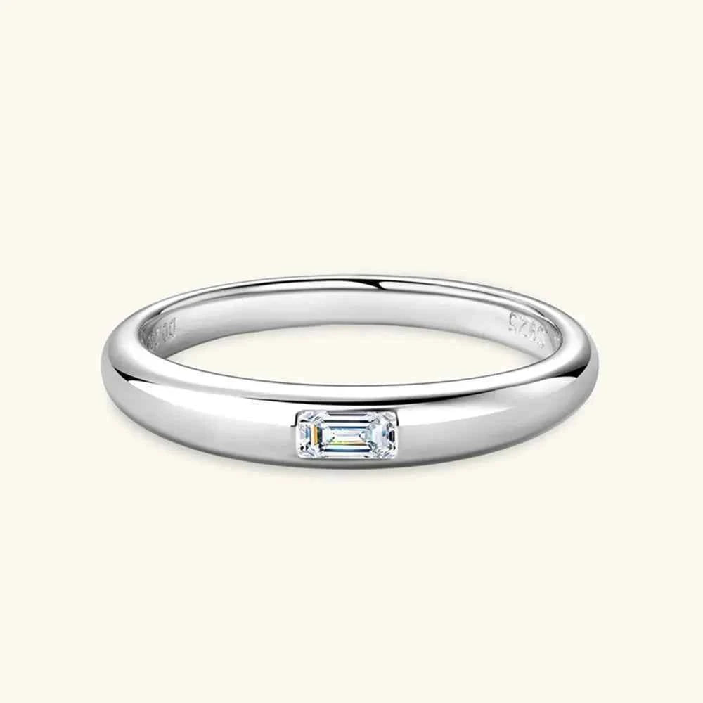 silver-plated alloy cubic zirconia ring — additional view 5