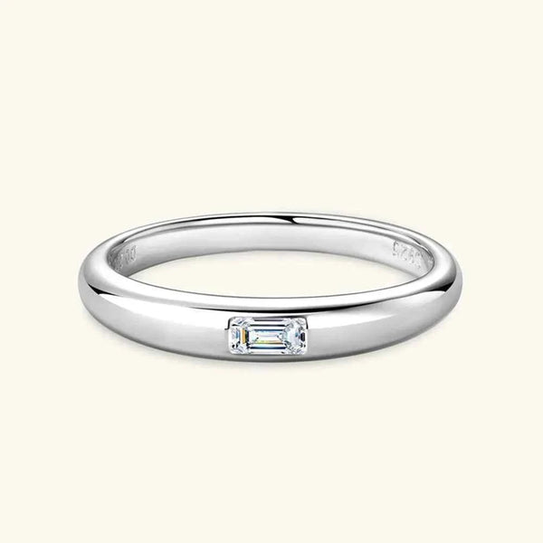 silver-plated alloy cubic zirconia ring — additional view 5