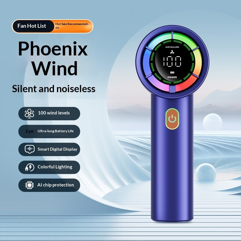 G80 USB Brushless Handheld Fan, side product view