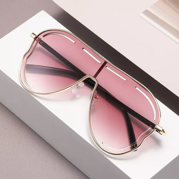 Oversized aviator gradient sunglasses — additional view 4