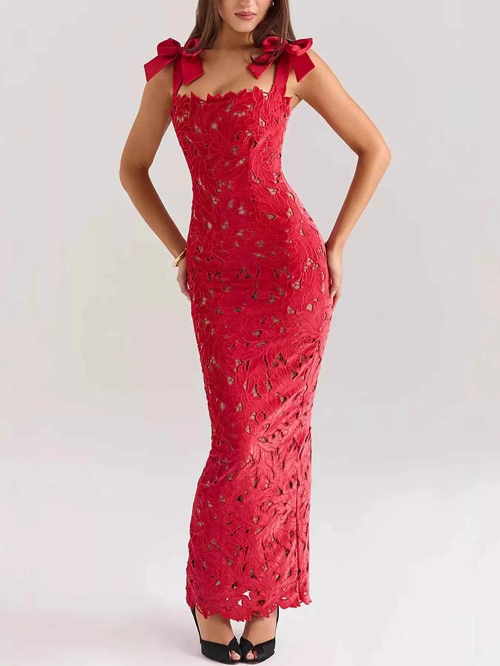 Lace cutout maxi dress — additional view 7