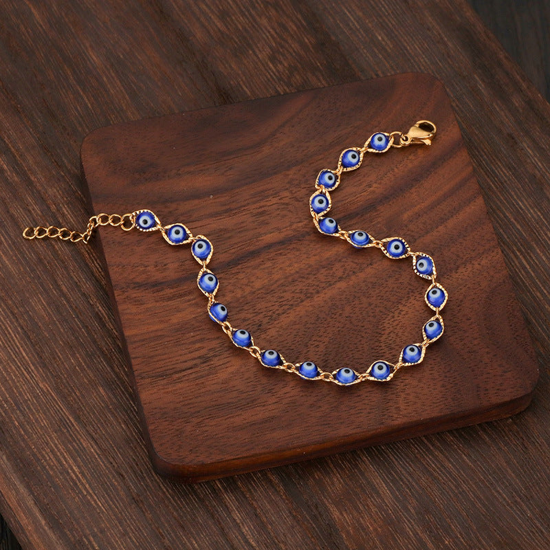 Product detail photo of Stainless Steel Acrylic Eye Bracelet, stainless steel acrylic eye bracelet