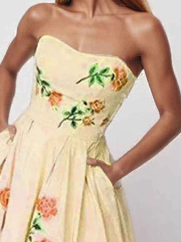 Floral print maxi dress with pockets — additional view 12