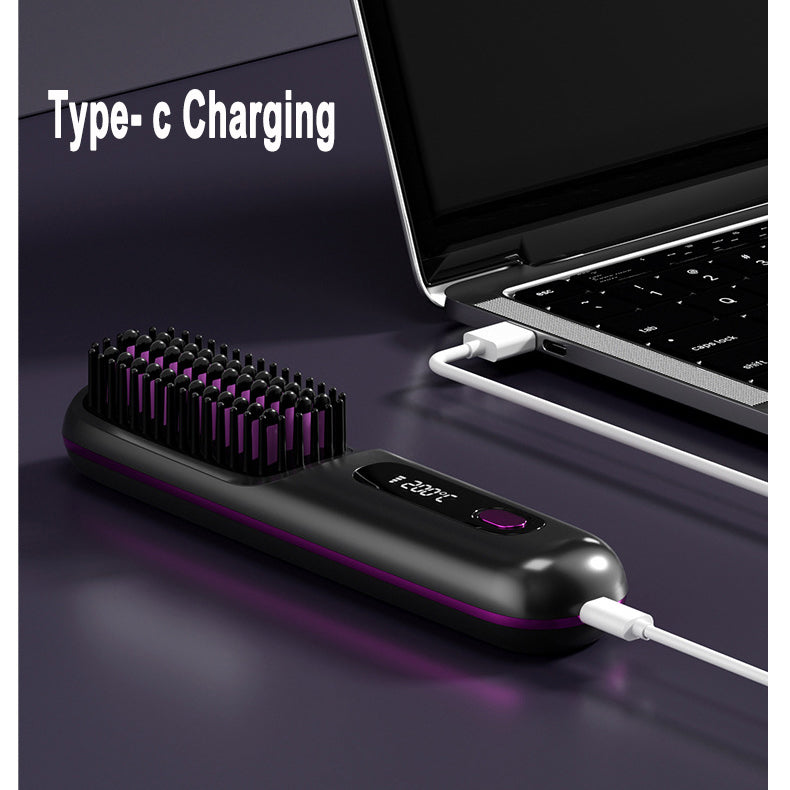 2-in-1 Wireless Hair Straightener Comb - Cordless & Rechargeable, product view 10