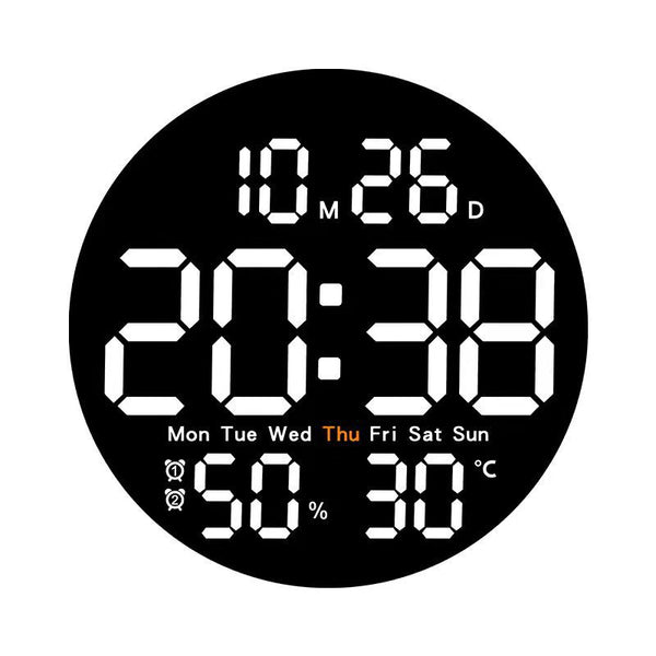 Multi-Function Digital Wall Clock with Temperature Humidity Display view 15