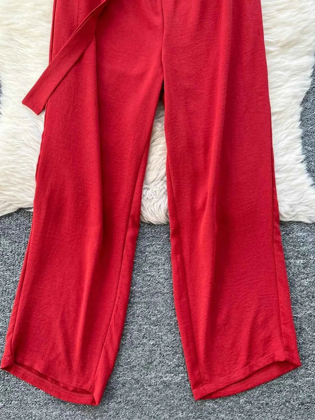 Button down wide leg jumpsuit — additional view 7