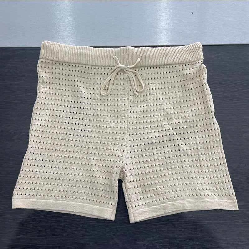 Women’s V-Neck Top & Shorts Set, angled product view