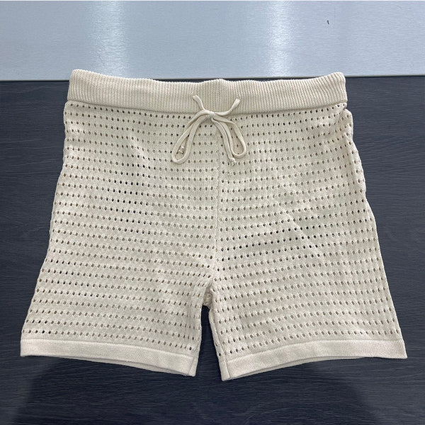 Women’s V-Neck Top & Shorts Set, angled product view