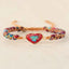 Handmade heart stone beaded bracelet — primary view