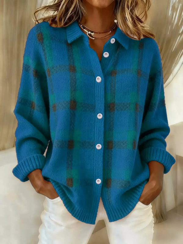 Plaid button-up cardigan — additional view 5