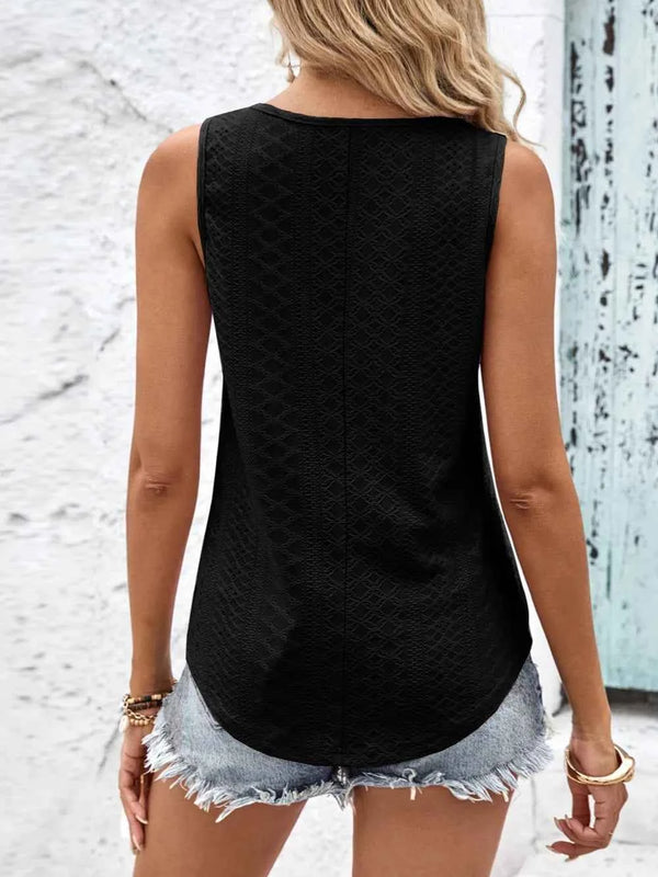 Eyelet wide strap tank top — additional view 6