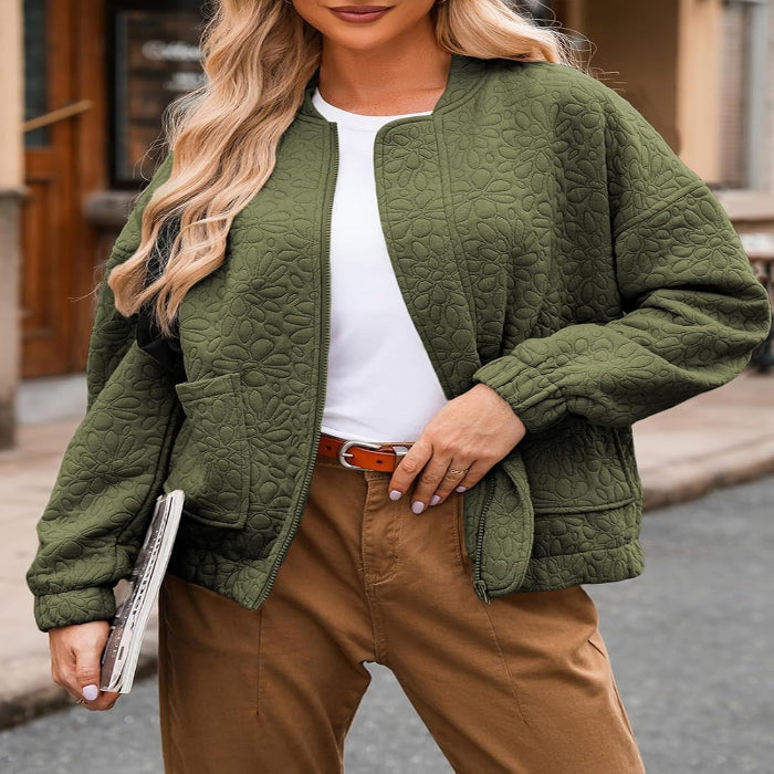 Women's Solid Textured Open-Front Cardigan Coat product image