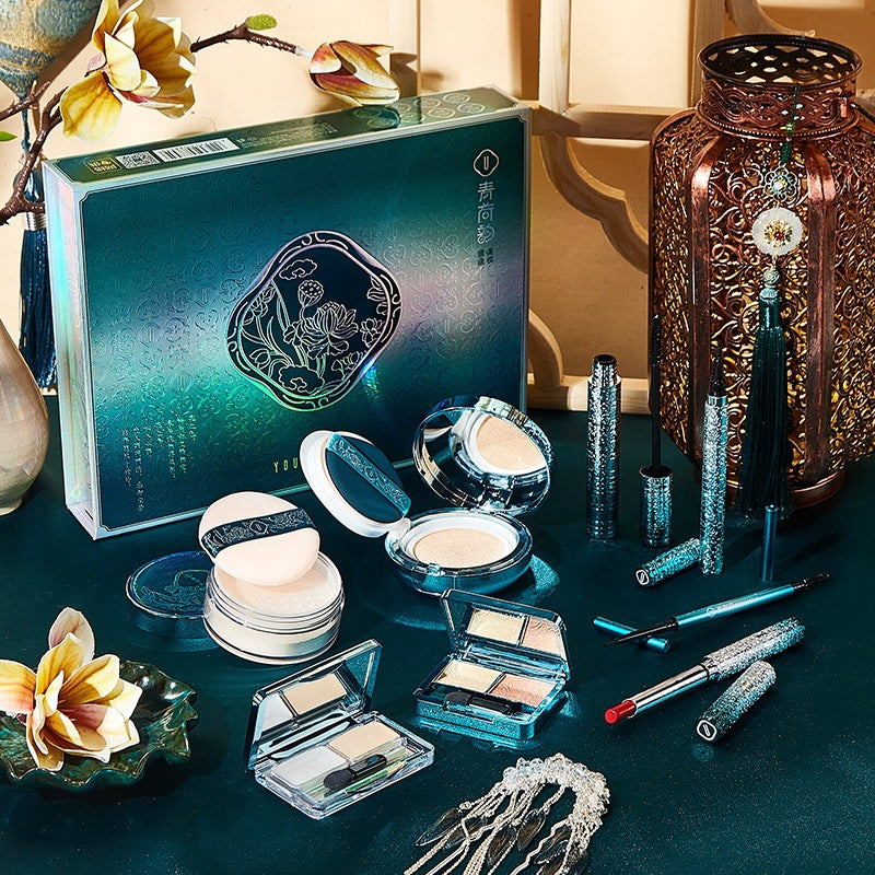 8-Piece Air Cushion Makeup Set - BB Cream, Eyeshadow & Lipstick, shown in a clear product image