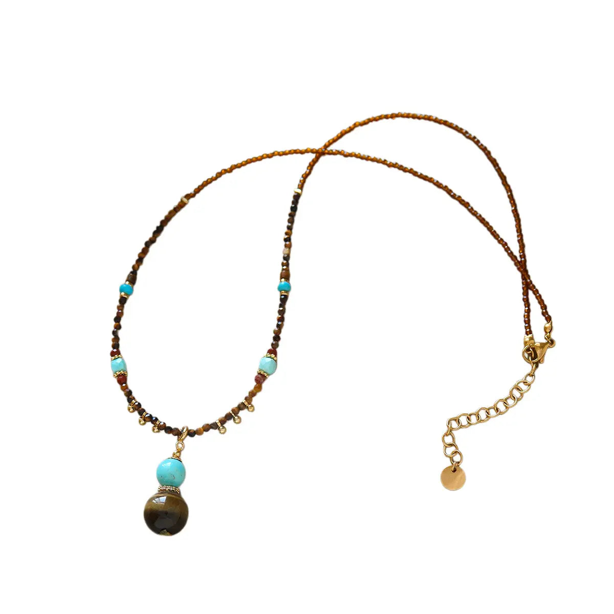 Tiger's Eye Style Gourd Bead Necklace product image