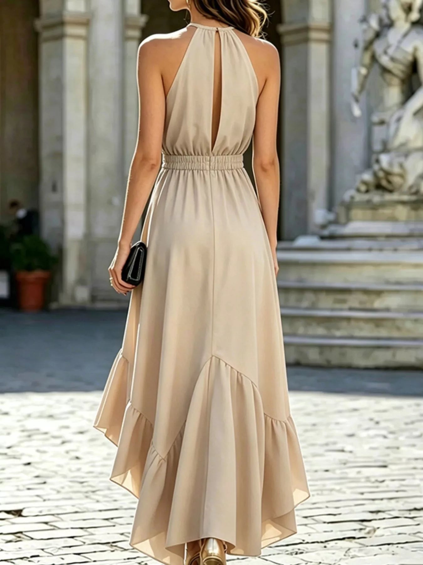 Ruffled High-Low Sleeveless Maxi Dress view 15