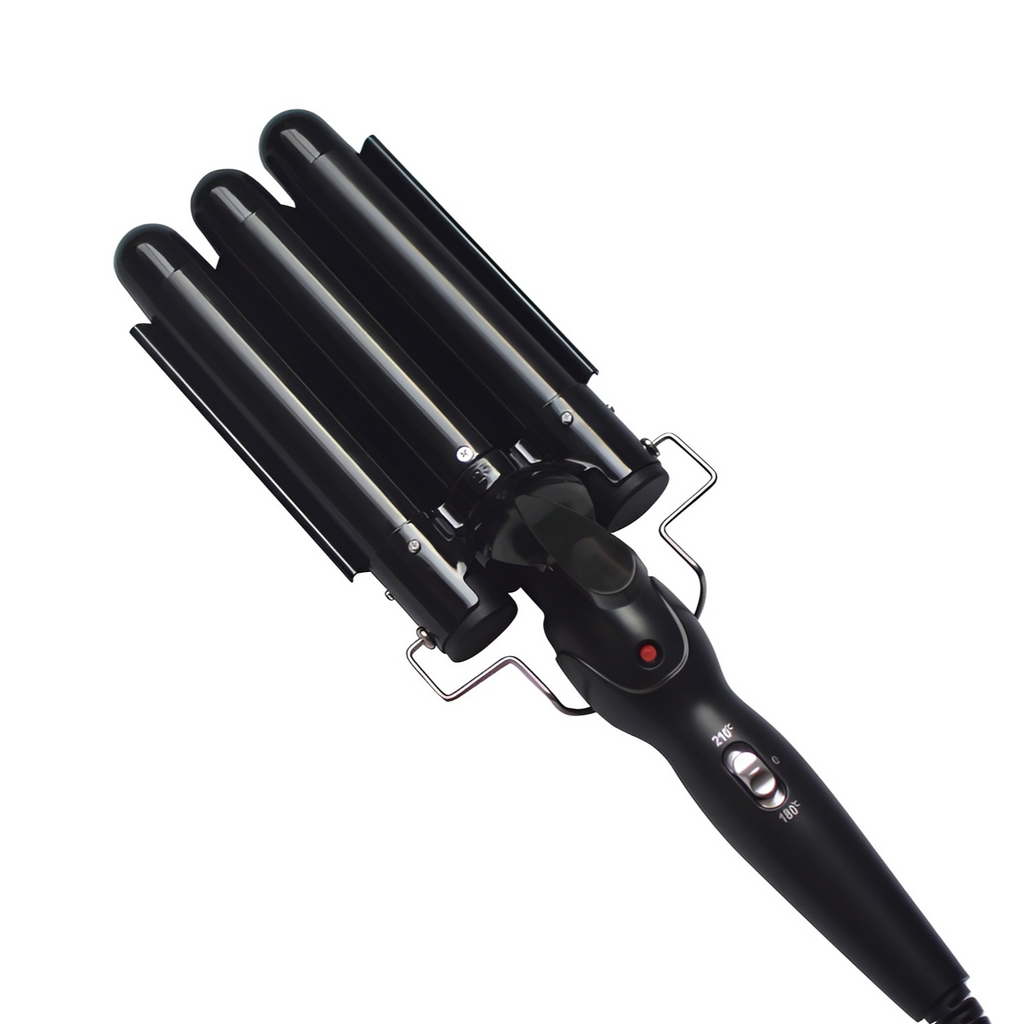Three-barrel ceramic wave hair curler view 2