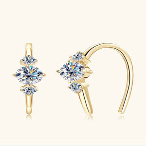 Gold cubic zirconia stud earrings