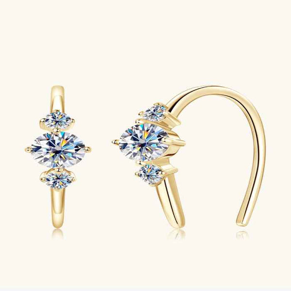 Cubic zirconia stud earrings in silver-plated alloy — primary view