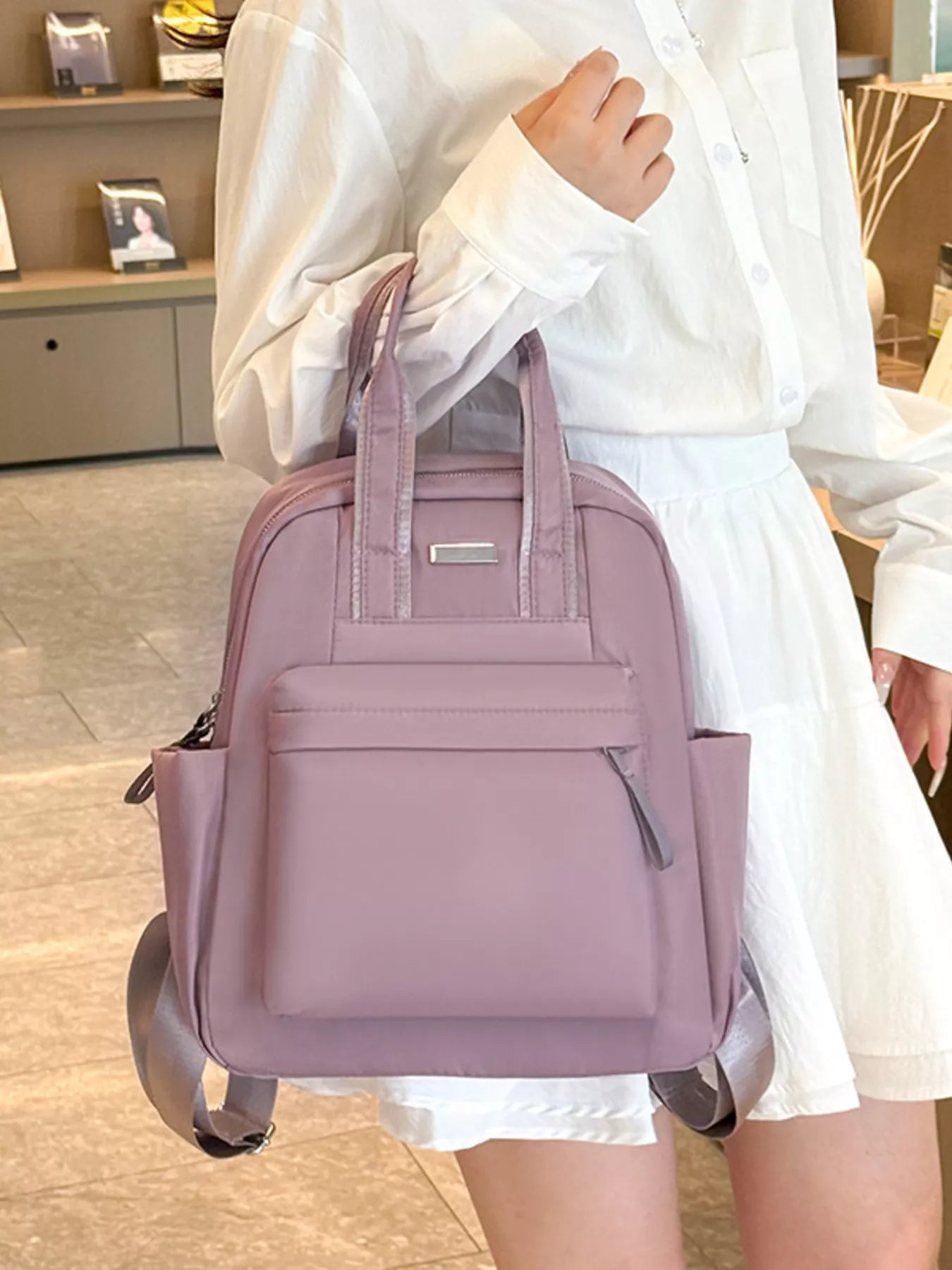Adjustable PU Leather Backpack — product image 2