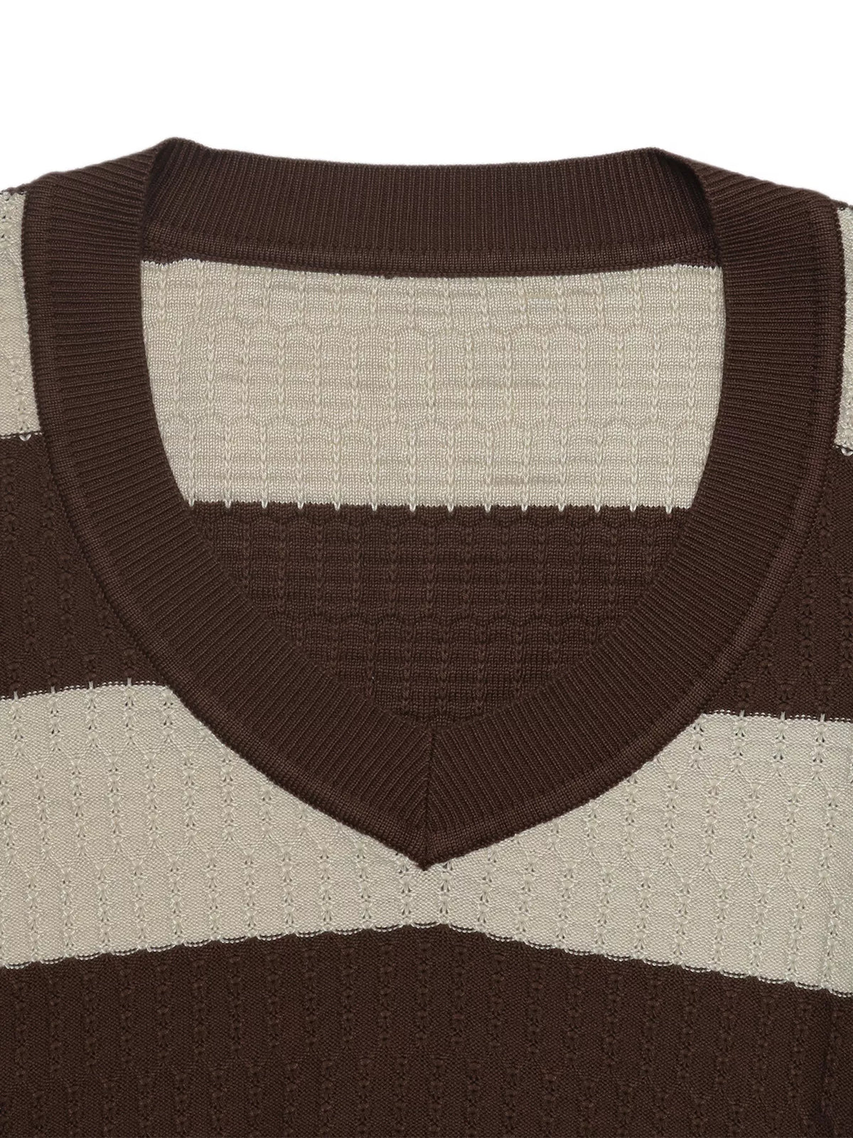 Striped V-Neck Knit Top, product view 9