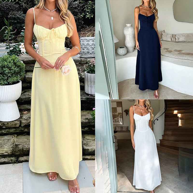 Tie-waist A-line dress — primary view