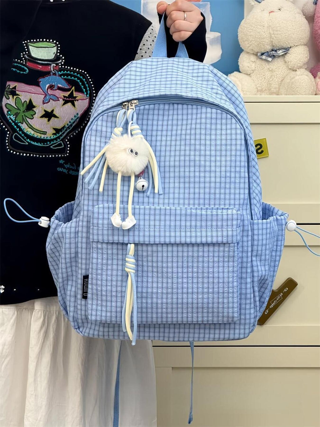 Plaid Nylon Backpack — product image 5
