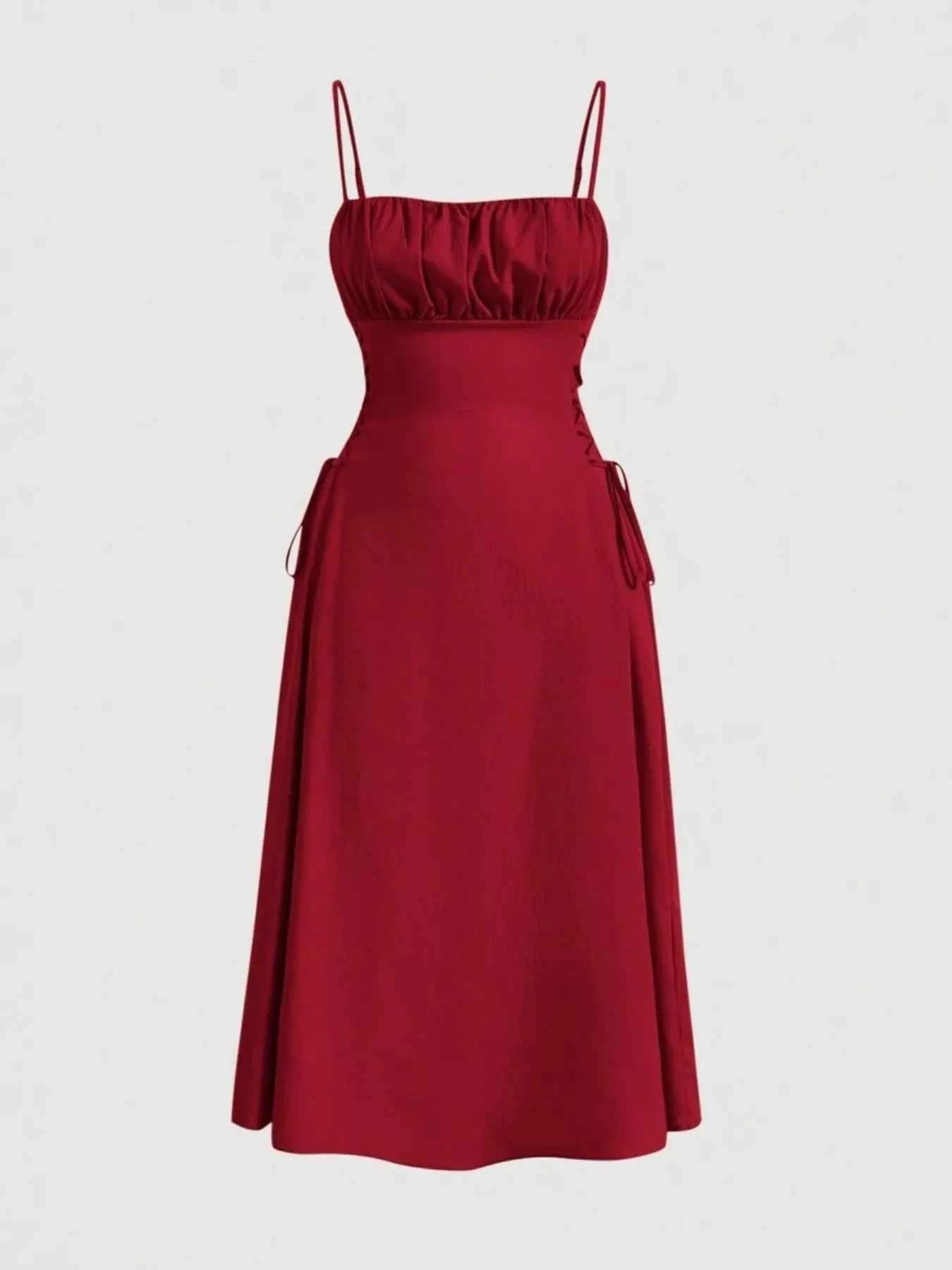 Trendy Crisscross Cami Dress-Casual Dresses-Splashis-Splashis
